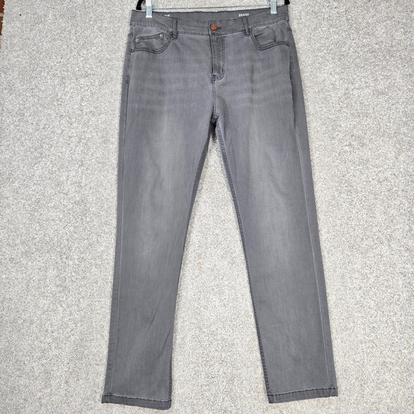 Mugsy Jeans Other - Mugsy Jeans Beans Gray Stretch Slim Straight Denim Pants 35x32 (fit 34x31)